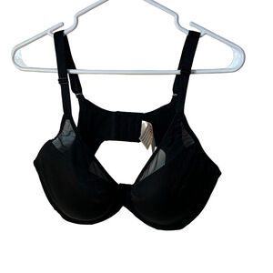 Deesse Lingerie Pennington’s Black Elegant Black Women's Bra Satin Mesh 40D